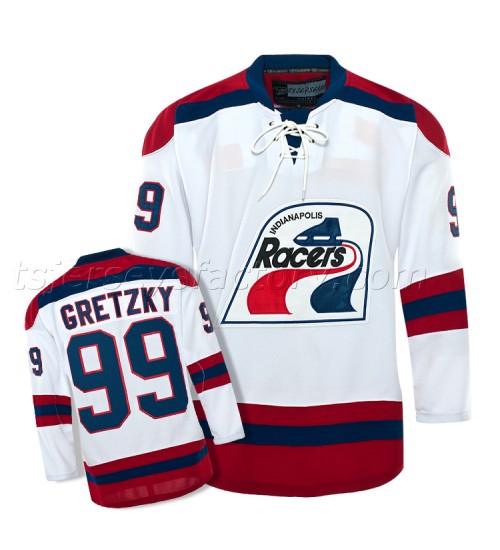 Custom WHA Indianapolis Racers 99 Wayne Gretzky Hockey Jersey